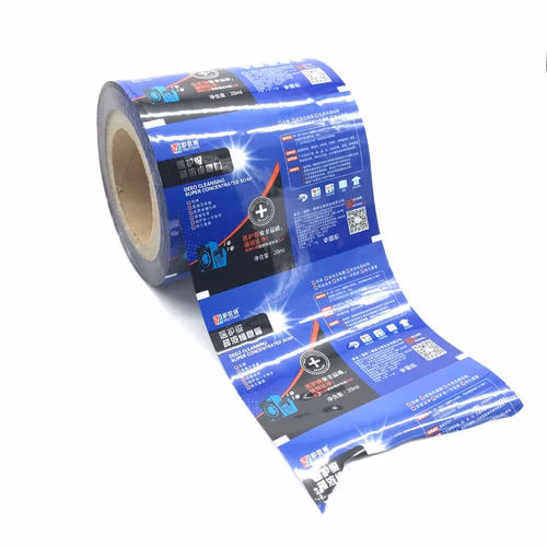 Rollo de película laminada para envasado de alimentos/película en rollo de plástico impresa personalizada/película de papel de aluminio para envasado de alimentos